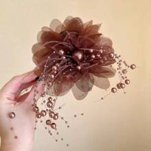 1 Stück Pfingstrose & Feder Quaste Haarklammer, modischer und eleganter Haarschmuck für Frauen zum Tragen auf Partys und Veranstaltungen