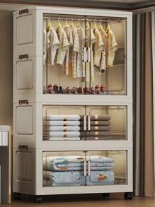5/4/3/2/1 Tier Luxury Hanging Wardrobe Closet, Easy Assembly Bedroom Clothes Storage Cabinet, Rental Home Kids Armoire