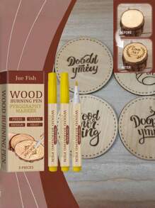 Jue-Fish Wood Burning Pens, Pyrography Pens, And Burnt Pens; Marking Pen; DIY Handicraft Wooden Marker Pen; Handmade Painting Pen;