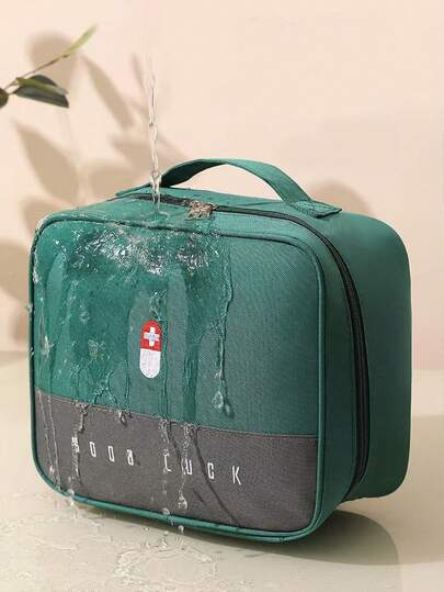 1个便携式医疗包，旅行急救包，家用及户外急救药品收纳盒，健康护理整理包