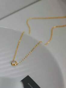 2 piezas Collar de cadena de doble capa con colgante de circonita esférica, collar gargantilla minimalista y brillante de moda versátil para niñas y mujeres, regalo para amigos, familia, Año Nuevo