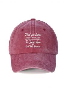 1pc "Did You Know" Printed Baseball Cap, Breathable Sunproof Fashion Unisex Hat, Suitable For Travel, Outdoor Sports