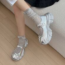 Women Flats - Silver - View 3