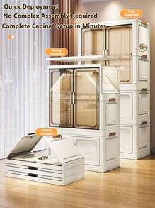 5/4/3/2/1 Layer No-Assembly Baby Easy Wardrobe Kids Clothes Storage Cabinet Infant Plastic Closet For Bedroom Use