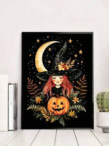 Mosaico de pintura com diamantes 5D faça você mesmo - Noite de bruxa com abóbora, Kit de arte com diamantes em mosaico, decoração para casa e arte de parede, ótimo presente para amigos, família, namorados no Halloween, Natal, aniversário, Ação de Graças