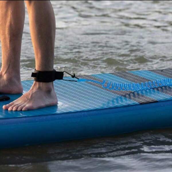 1 Stück Surfbrett Abschleppseil Surf Fußseil, TPU Material, Länge 3,05 Meter, elastisches Gummiseil für Surfbrett, Paddelboard, Kajak, Wakeboard