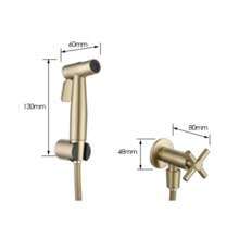 SUS304 Stainless Steel Bidet Shower Hygienic Shower Wall Toilet Bidet Sprayer Cold Water Brushed Gold Handheld Toilet Bidet Sprayer
