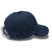 Unisex Dad Hat In 100% Cotton Twill, Personalized Brazilian Curved Brim. - Navy Blue Embroidered Beige - View 3