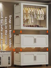 5/4/3/2/1 Layer Freestanding Baby Wardrobe Closet, Folding Clothes Storage Cabinet, Multilayer Children Dresser, Home Garment Organizer