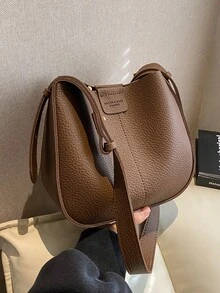 Fashion Patchwork Mother-Child Bag With Inner Bag, Crossbody & Shoulder Bag - Coffee Brown - View 6