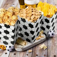 20 Stücke Popcorn Boxen mit Fußball-Aufdruck, Fußball-thematische Partydeko Geschenkboxen, Partysnack Boxen, Partyzubehör