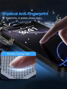 1 Confezione Protezione schermo in ceramica opaca anti-spia per 16/16 Pro/16 Pro Max - Privacy da sinistra a destra e anti-riflesso per caffè/pendolarismo (anti-impronta digitale + kit di installazione semplice)