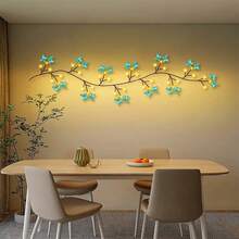 1 pieza Luz LED de mariposa, lámpara de rama artificial de mariposa, adecuada para bodas románticas, decoración encantadora de mariposa, luz de hadas de vid de mariposa flexible de sauce, alimentada por USB, adecuada para decoración del hogar interior, fiesta de boda, decoración navideña, sala de estar, dormitorio, pared, Día de San Valentín, cumpleaños, ceremonia de graduación, decoración del Día de la Madre, ambiente de fiesta, decoración del patio - Blanco cálido - Ver 3
