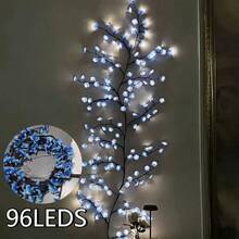 1 件 96LED 樱花枝灯 8 种模式 USB 供电艺术夜灯 理想浪漫氛围墙壁装饰灯 适用于家庭、庭院、小路、商店、婚礼、派对、情人节、复活节和感恩节 - 粉色和蓝色 - USB藤蔓櫻花燈 - 查看 13
