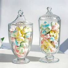 24oz Clear Glass Candy Jar With Lid Glass Cookie Jars Storage Decorative Jars For DIY Projects,Candy Buffet,Shower Favors - Kiểu B - Xem 8
