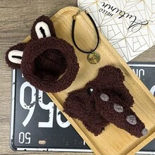 1st & 2nd Generation Labobo Macaron 17cm/15cm Plush Hanging Ornament Doll Clothes For Labubu Angel & Boss Suit