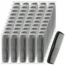 Pocket Combs Bulk For Men 50 Pack Homel Plies Bulk Mens Hair Beard Barber Disposable Wide Fine Tooth Travel Plastic Small Mini Comb Set Individually Wrapped For Hotel Shelter Black - 如圖 - 查看 1