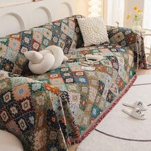 Bohemian Sofa Throw Blanket | Reversible Washable Cover | Home Decor Gift For Living Room, Couch, Bed - 綠色 - 查看 3