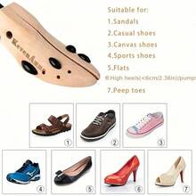 Pair Of Premium Professional 4-Way Shoe Trees, Shoe Stretcher For Men Or Women - M - 查看 4