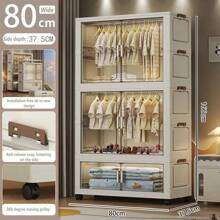 5/4/3/2/1 Tier Luxury Hanging Wardrobe Closet, Easy Assembly Bedroom Clothes Storage Cabinet, Rental Home Kids Armoire