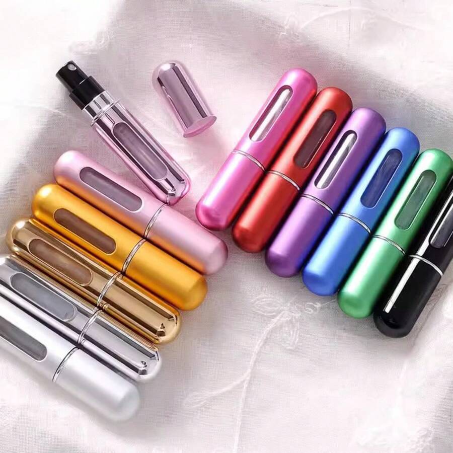1pc 5ml Perfume Bottle Spray Bottle Self-Pump Bottom Filling Empty Bottle Cosmetic Perfume Sample Bottle Christmas Decorations Home Christmas Gifts Christmas Decor - Random - View 1