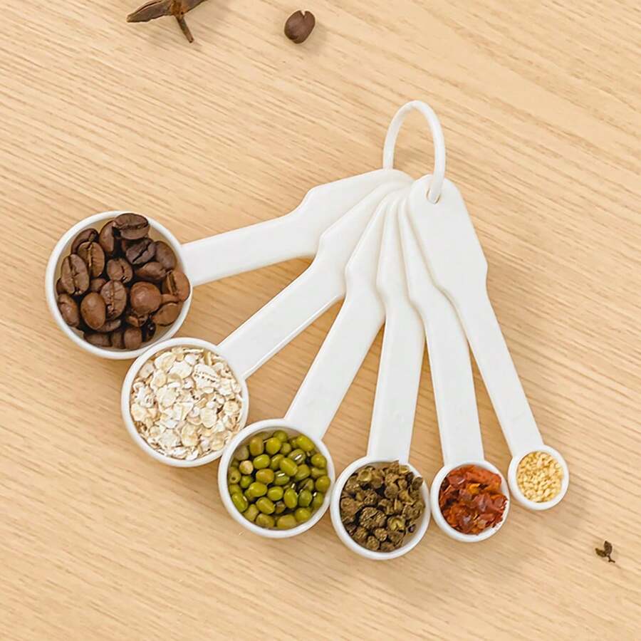 Multifunctional Plastic Measuring Spoon Set, Stackable Segmented Measuring Spoon, Coffee Salt Seasoning Measuring Spoons,Suitable For Baking&Cooking Tools In Kitchens Restaurants - Multicolor - View 1