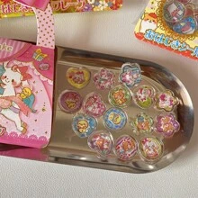 15pcs Y2k Crystal Marbles Stickers 3d Laser Sparkling Heart-Shaped Animal Mobile Phone Case Stickers School Supplies, Back To School