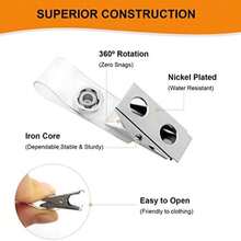 Metal Badge Clips With Clear PVC Strap, Suitable For ID Cards And Badges (Pack Of 20/30), School Supplies,Back To School - Multicolor - View 4