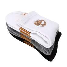 Timberland Three Pairs Of Men's Socks, Women's Socks, Sports Socks, Casual Socks A1XEXM05 - Gray, White and Black - View 3