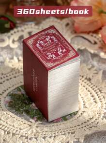 360入組小型厚材質復古收藏系列植物和花卉設計撕紙手帳裝飾紙品，適用於照片框和DIY項目 - 彩色 - 查看 15