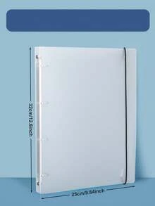 1 件 4 孔 A4 透明卡片夹相册，可拆卸和可填充 PP 防水页，多种尺寸，学校用品，返校