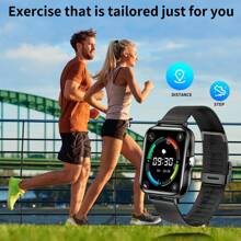 Eytlptoc Multifunctional Smart Watch: (Answer/Dial Calls), Step Counter, Calorie, Multiple Sport Modes, Remote Camera Control, Music Playback Control, Alarm, For Women & Men, 1.85" Full Touch Screen, Wireless Connection To Smartphones, Fashionable Wearable & Lightweight Watch