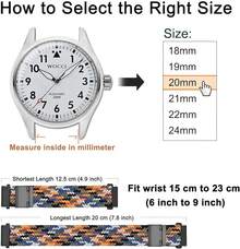 Correa de Reloj de Nylon Trenzado de 22mm para Hombres y Mujeres, Liberación Rápida, Hebilla de Acero Inoxidable Negra (Azul) - Camuflaje (Hebilla negra) - Ver 4