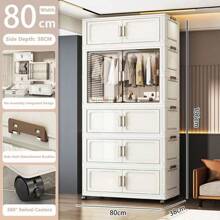 5/4/3/2/1 Layer New Wardrobe Closet Organizer For Children/Baby Clothes, Plastic Foldable Storage Cabinet For Women Storage Organizer Travel Essentials Back To School Dormitory Storage
