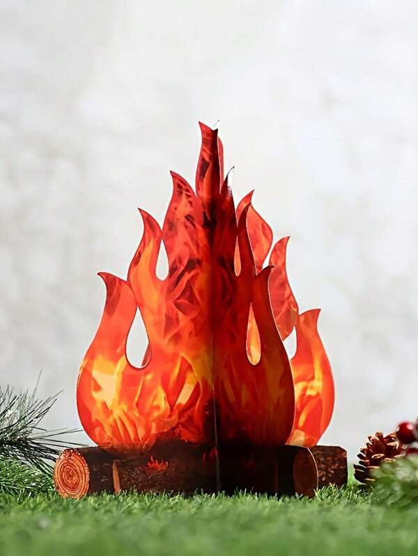 2pcs Halloween Party Table Centerpieces, Halloween Camping Bonfire Decoration Props, Halloween Flame Music Party Flame Decorations, Christmas Autumn Thanksgiving Fire Pits, Suitable For Indoor And Outdoor Halloween Party Decorations, Christmas Decorations.