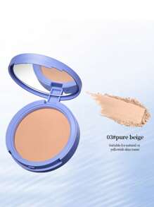 控油面部粉饼，哑光光滑无瑕定妆粉，防水持久定妆粉面部化妆品 - 彩色 - 查看 13