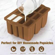 Silicone Popsicles Molds,Ice Pop Cream Mold Set Homemade Popsicle Maker  Para Paletas De Helado Kulfi , With 50 Sticks, 50 Bags,50 Wire Ties (Azure)