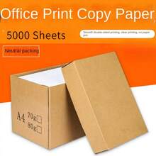 5,000 张 A4 白色双面打印纸、办公复印纸、不出血复印纸、8.5 x 11 英寸、20 磅、92 亮白色学校用品、返校