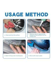 JAYSUING 1 pieza/2 piezas/150g Agente antihongo, elimina el moho rápidamente e inhibe su regeneración, apto para cocina, azulejos de baño, refrigerador, junta de lavadora, junta de refrigerador, juntas de azulejos, parte inferior del inodoro, cepillo de dientes eléctrico, dispositivo de limpieza facial, eliminación de moho en lavadora, refrigerador, fregadero, inodoro, drenaje, esquinas, cepillo de dientes eléctrico y azulejos. Limpiador antihongo para sellos de silicona de lavadora (empaquetado al azar)