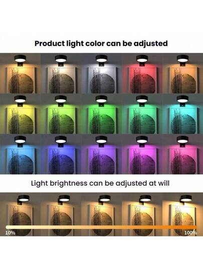 1/3 Pcs Goud Battery Powered Painting Lights, Magnetic LED Lights Remote Dimming Timer, Lighting Modes Art Display Frame Painting, ative Living Room, Kitchen, Hallway, Wedding Staircase ations, Indoor ating Contemporary Metal Finishes Dimmable Lighting, Energy Efficient, Bedroom, Home 150mAh view 6