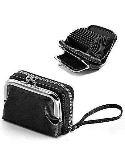 1 Piece, Ladies' Elegant, Detachable 2-In-1 Ladies' Wallet, Credit Card Bag With Ion Wallet, Ladies' And Girls' Cute Change Wallet With Zipper Wristband, The Best Choice To Carry At Birthday Parties And Dinners