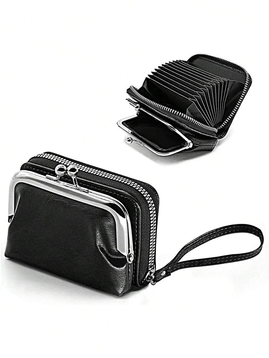 1 Piece, Ladies' Elegant, Detachable 2-In-1 Ladies' Wallet, Credit Card Bag With Ion Wallet, Ladies' And Girls' Cute Change Wallet With Zipper Wristband, The Best Choice To Carry At Birthday Parties And Dinners