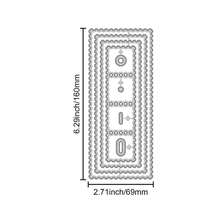 1 件几何主题浮雕灰色金属切割模具，艺术纸雕刻模板，用于纸卡制作的金属切割模具，剪贴簿 DIY 卡片相册工艺装饰