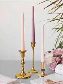 4pcs/Set Long Pole Smokeless Wedding Season Candles,Holiday Candles, Candlelight Dinner Candles, Home Decoration, Birthday Candles, A Variety Of Colors, Banquet Parties Romantic Wedding, Venue Decoration, Table Decoration Long Pole Candles - Multicolor - View 6