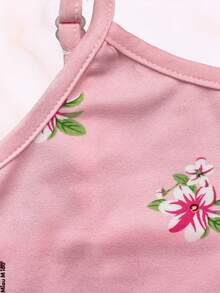 Camisón de pijama de tirantes para mujer, clásica, de ajuste regular, tirantes finos ajustables, tela de poliéster y spandex, apto para temporada de primavera y verano, muy cómoda y fresca, variedad de hermosos colores. - Rosa - Ver 3
