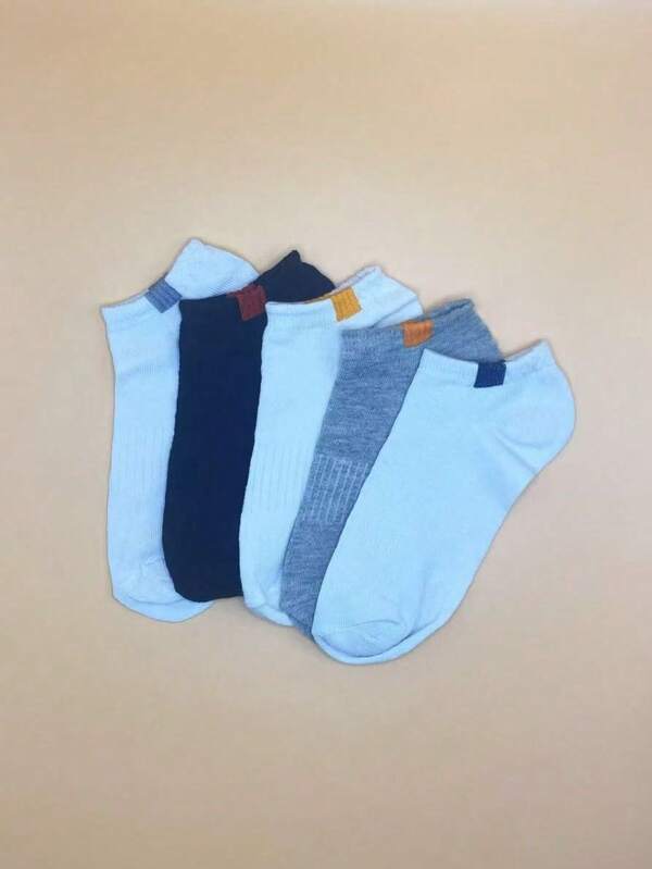 5 Paar Damen Knöchelsocken mit niedrigem Schnitt, gerippter Stulpe, einfarbig, Elastikbund zum Verrutschen verhindern, weich dehnbar bequem, geeignet für Lässig, Lässig und formelle Outfits