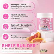 Creatine For Women | Creatine Monohydrate + BCAA Powder Myo-Inositol Collagen Biotin Hyaluronic Acid Folate L Glutamine Vitamin D3 Iron Zinc D-Chiro-Maca Digestion Shelf Builder - 1 - Xem 5