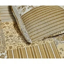 Comforter Twin Size, 600 Thread Count Cotton Yellow & Blue Damask With Taupe Brown Reversible Pattern, Down Bedding Set 2Pcs (Twin, White Damask), Twin Comforter - Patchwork Yellow - View 5