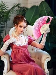 Personalized Wedding Fan/Fringed Wedding Folding Fan/Mass Custom Wedding Party Fan/Wedding Gift Ideas/Ceremony Gifts For - Multicolor - View 4