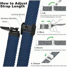 Smart Watch Strap - Blue (Black Buckle) - View 5